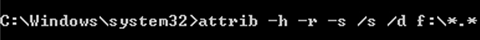 Type attrib command