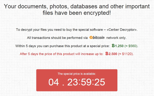 The ransom demand and deadline countdown The ransom demand and deadline countdown