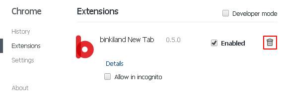 Send Search Protect Chrome adware to trash