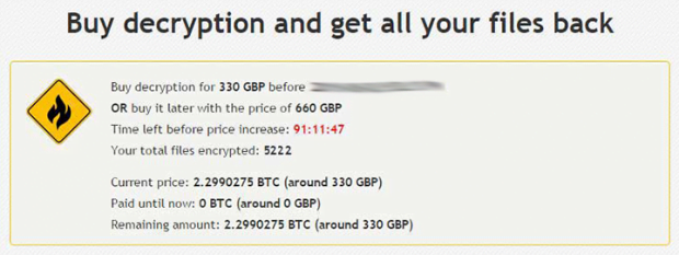 Decryption demands of Crypt0L0cker