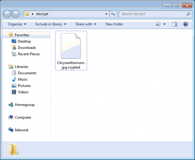 Original filename followed by the .crypted extension Original filename followed by the .crypted extension