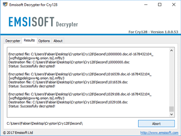 Decryption successful Decryption successful