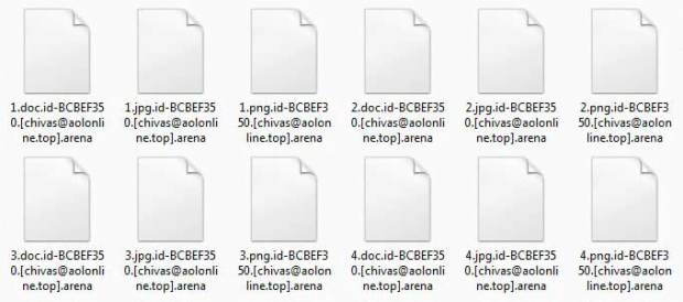 Encoded files with the .arena extension Encoded files with the .arena extension