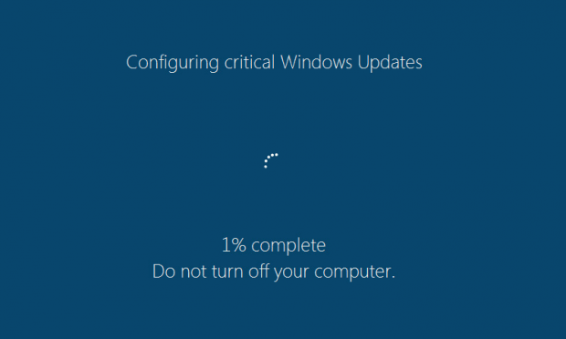 Counterfeit Windows update screen masking the data encryption Counterfeit Windows update screen masking the data encryption