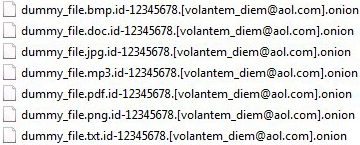 The look of files affected by Onion ransomware The look of files affected by Onion ransomware