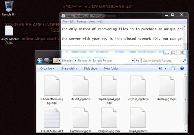 GandCrab 5.2 ransomware makes a mess of one’s files