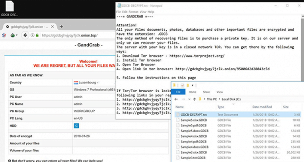 GandCrab ransomware incursion