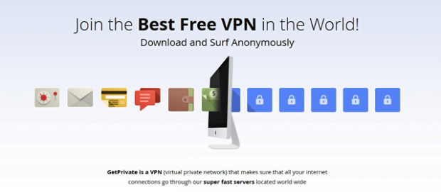 GetPrivate app’s homepage on the Internet GetPrivate app’s homepage on the Internet