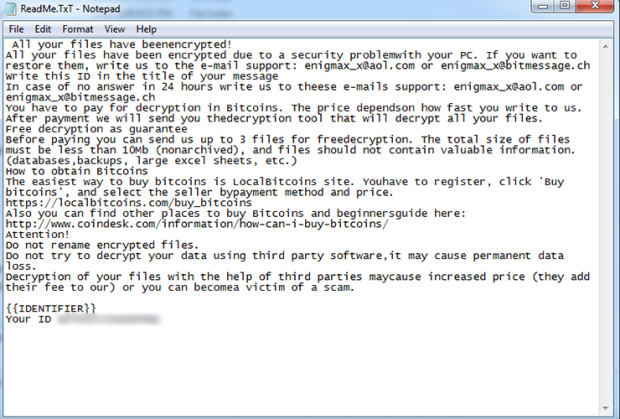 LockCrypt .lock extension variant drops ReadMe.TxT ransom note LockCrypt .lock extension variant drops ReadMe.TxT ransom note