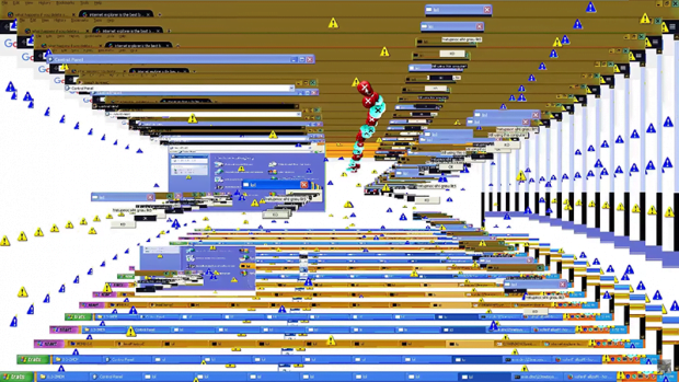 Tunnel effect and other components flooding the screen because of Memz trojan