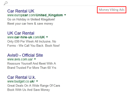 Money Viking ads on search engine results page Money Viking ads on search engine results page