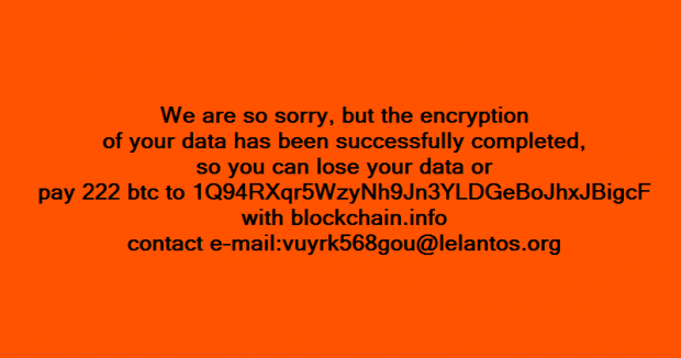 Rogue ransom note displayed by a previous edition of KillDisk Rogue ransom note displayed by a previous edition of KillDisk