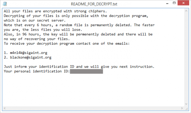 README_FOR_DECRYPT.txt ransom note added by CryPy README_FOR_DECRYPT.txt ransom note added by CryPy