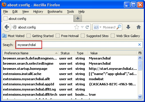 Reset preferences related to Search Protect in Firefox