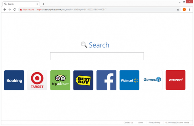 Search.ydserp.com, the rogue search engine propped by WebDiscover Browser virus Search.ydserp.com, the rogue search engine propped by WebDiscover Browser virus