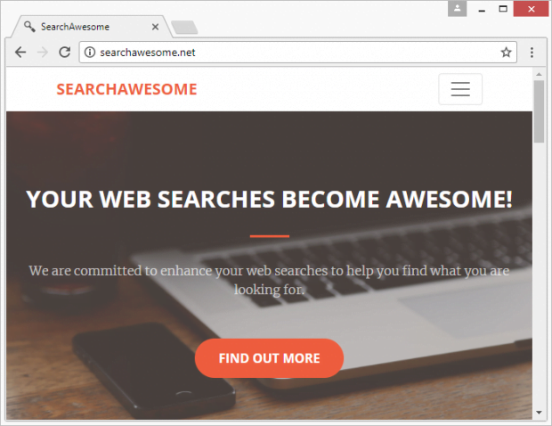 SearchAwesome homepage says the service is useful to the bone SearchAwesome homepage says the service is useful to the bone