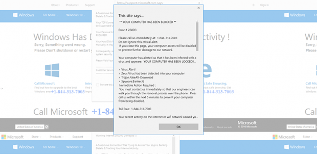 Tech support scam at chomakepc.com