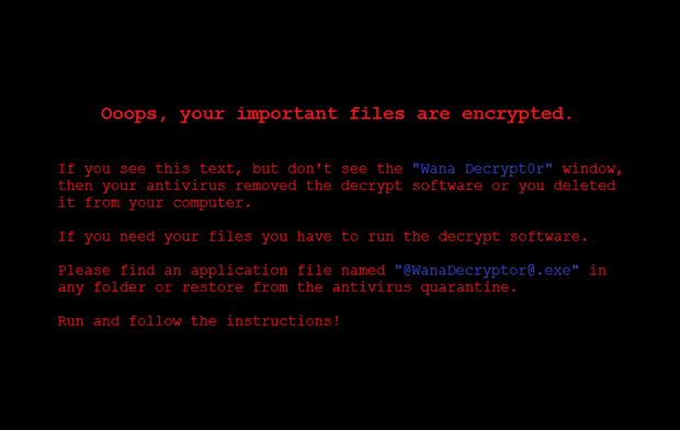 Wana Decrypt0r desktop background