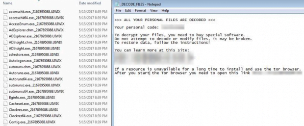 WannaSister UIWIX ransomware symptoms