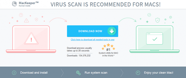 Weknow.ac promoting MacKeeper scareware