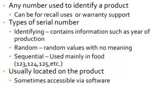 What's a serial number?