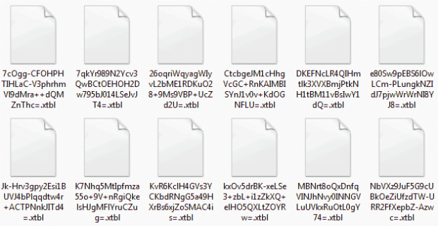 Jumbled files with .xtbl extension